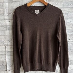 Vintage brown‎ sweater St. John's Bay V-neck lightweight Y2K Mens medium